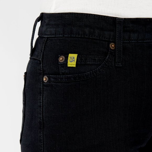 Yoga Jeans - Classic Rise Rachel Skinny in Overdye Black - 34" inseam - Picture 2 of 5